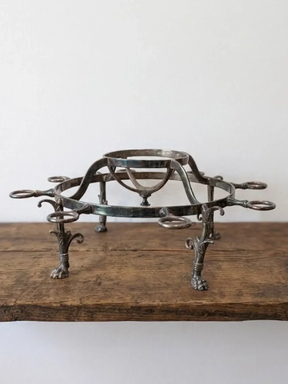 Vintage Silverplate Epergne Frame Centerpiece Stand Cordial Liquor Holder Taiwan